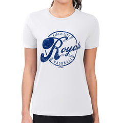 Kansas City Royals G-III 4Her by Carl Banks Women's Super-Slim Fit Lightweight Distressed Baseball Team T-Shirt | MLB On Sale
