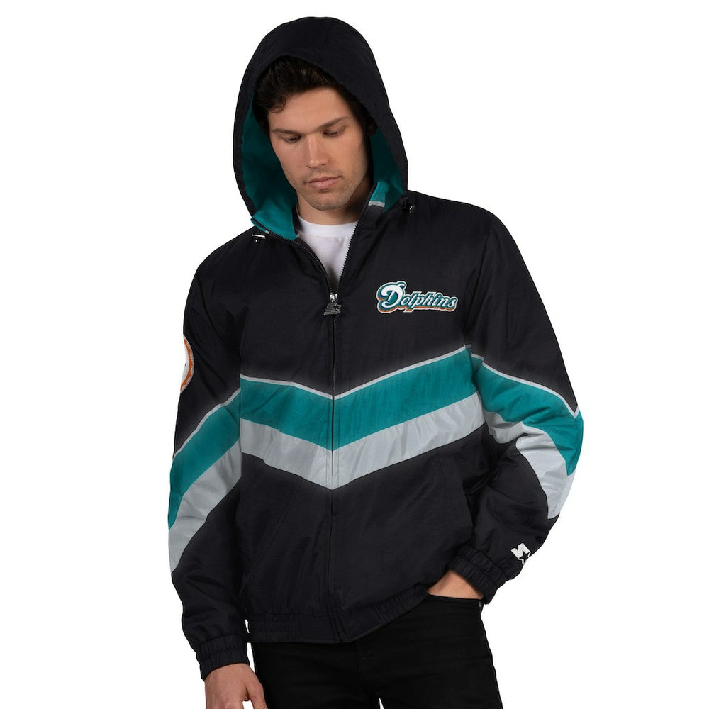 Miami Dolphins  Starter Thursday Night Gridiron Vintage Logo Full-Zip Hoodie