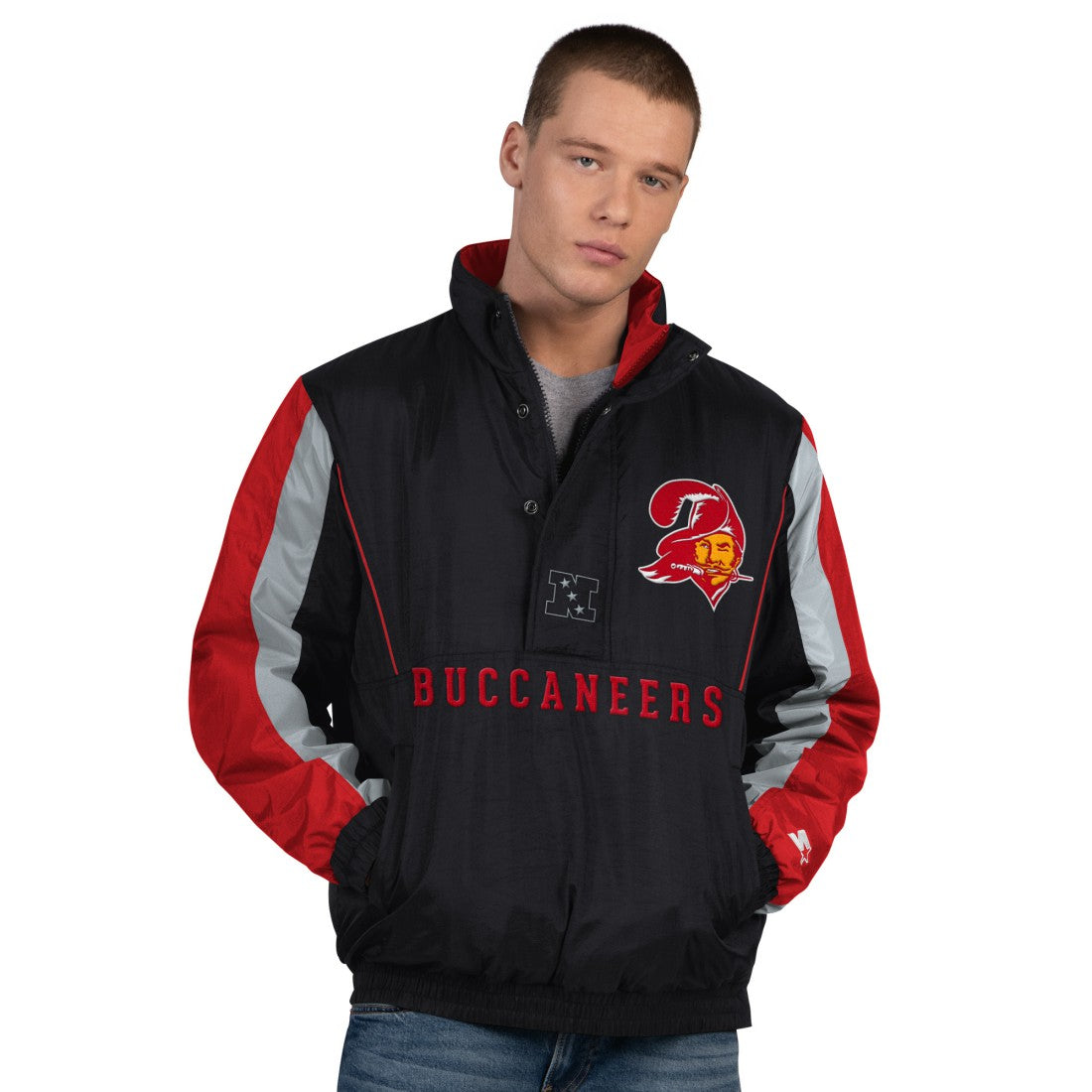 Tampa Bay Buccaneers  Starter Thursday Night Gridiron Vintage Logo Half-Zip Jacket