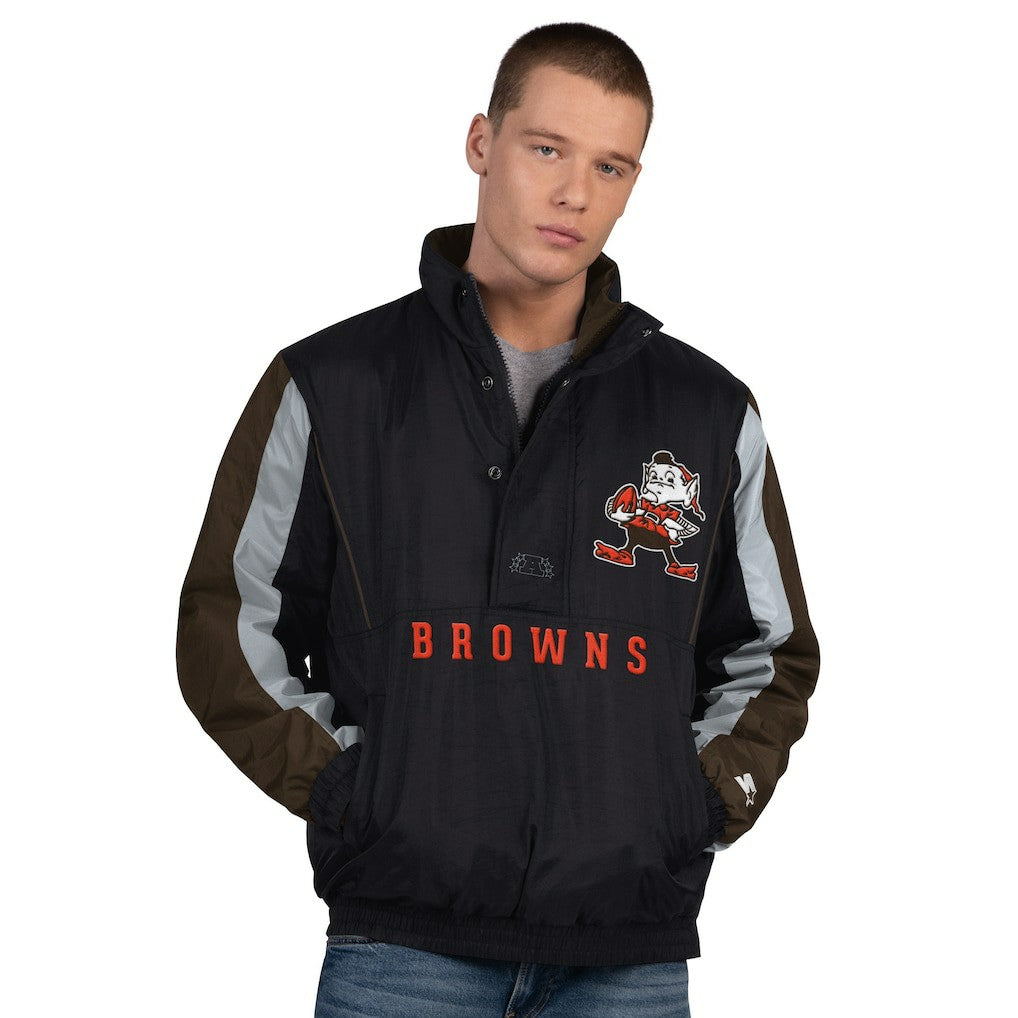 Cleveland Browns  Starter Thursday Night Gridiron Vintage Logo Half-Zip Jacket