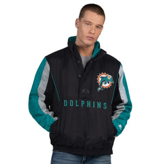 Miami Dolphins  Starter Thursday Night Gridiron Vintage Logo Half-Zip Jacket