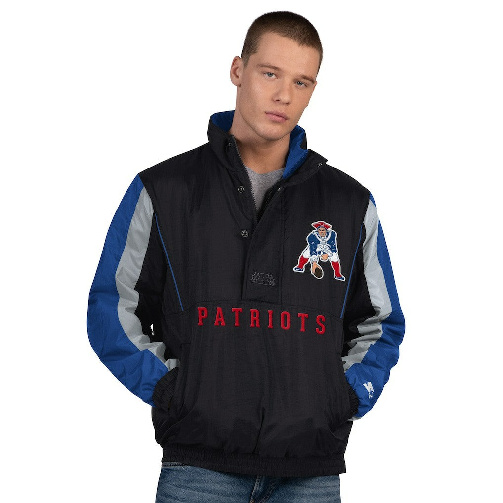 New England Patriots  Starter Thursday Night Gridiron Vintage Logo Half-Zip Jacket