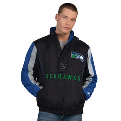 Seattle Seahawks  Starter Thursday Night Gridiron Vintage Logo Half-Zip Jacket