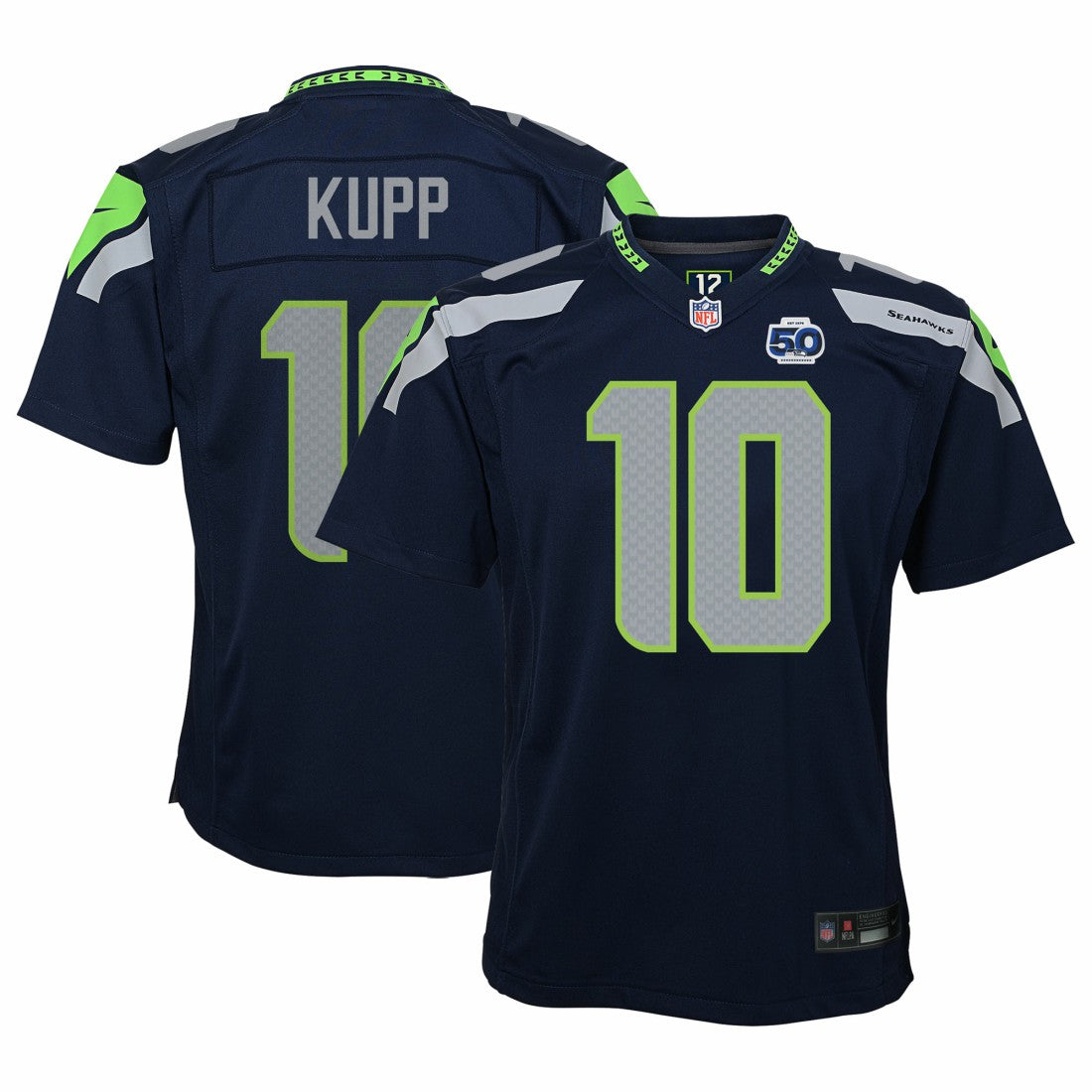 Seattle Seahawks Nike Cooper Kupp  Youth 50th Season Game Jersey