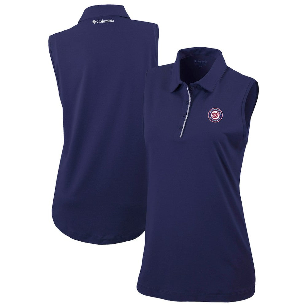 Washington Nationals Columbia Women's Tend The Ball Sleeveless Polo | MLB Discount