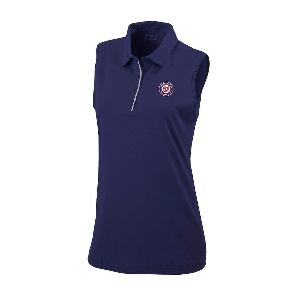 Washington Nationals Columbia Women's Tend The Ball Sleeveless Polo | MLB Discount