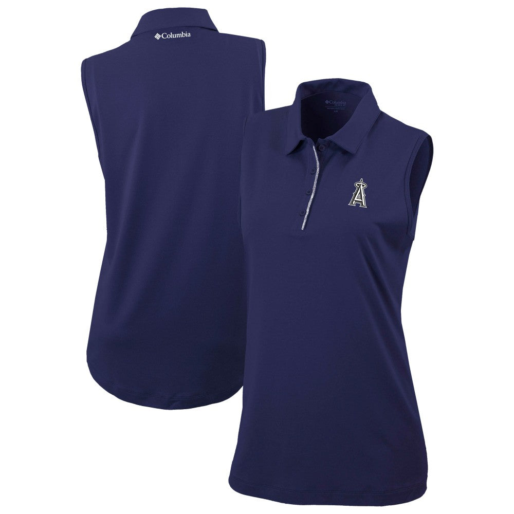 Los Angeles Angels Columbia Women's Tend The Ball Sleeveless Polo | MLB Discount