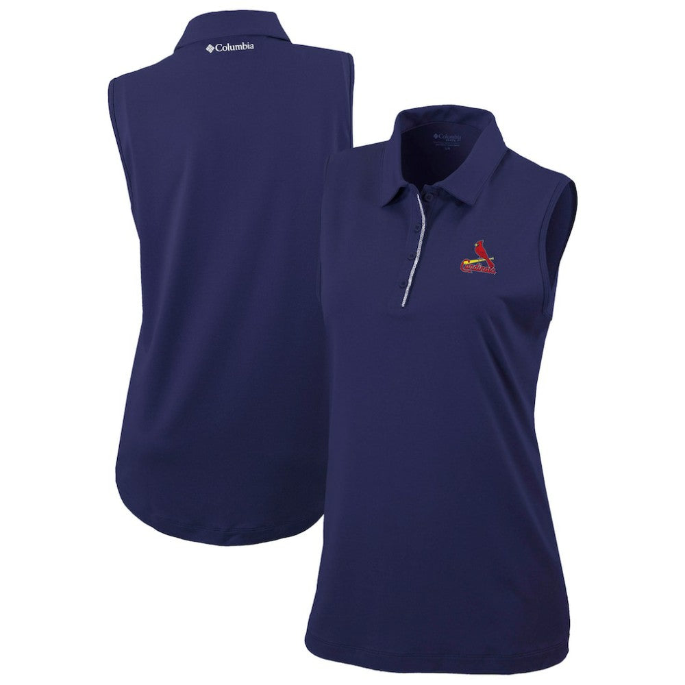 St. Louis Cardinals Columbia Women's Tend The Ball Sleeveless Polo | MLB Discount