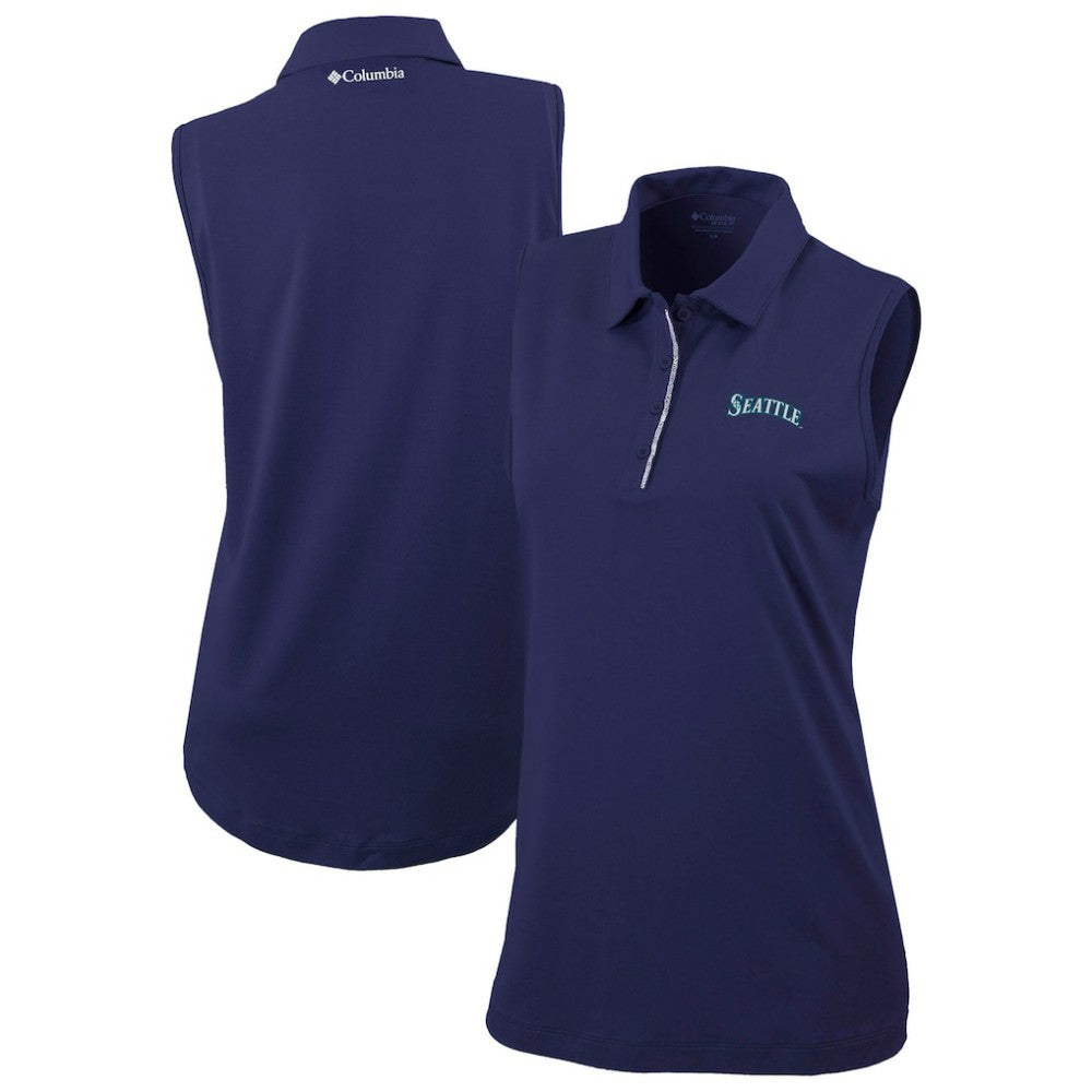 Seattle Mariners Columbia Women's Tend The Ball Sleeveless Polo | MLB Outlet