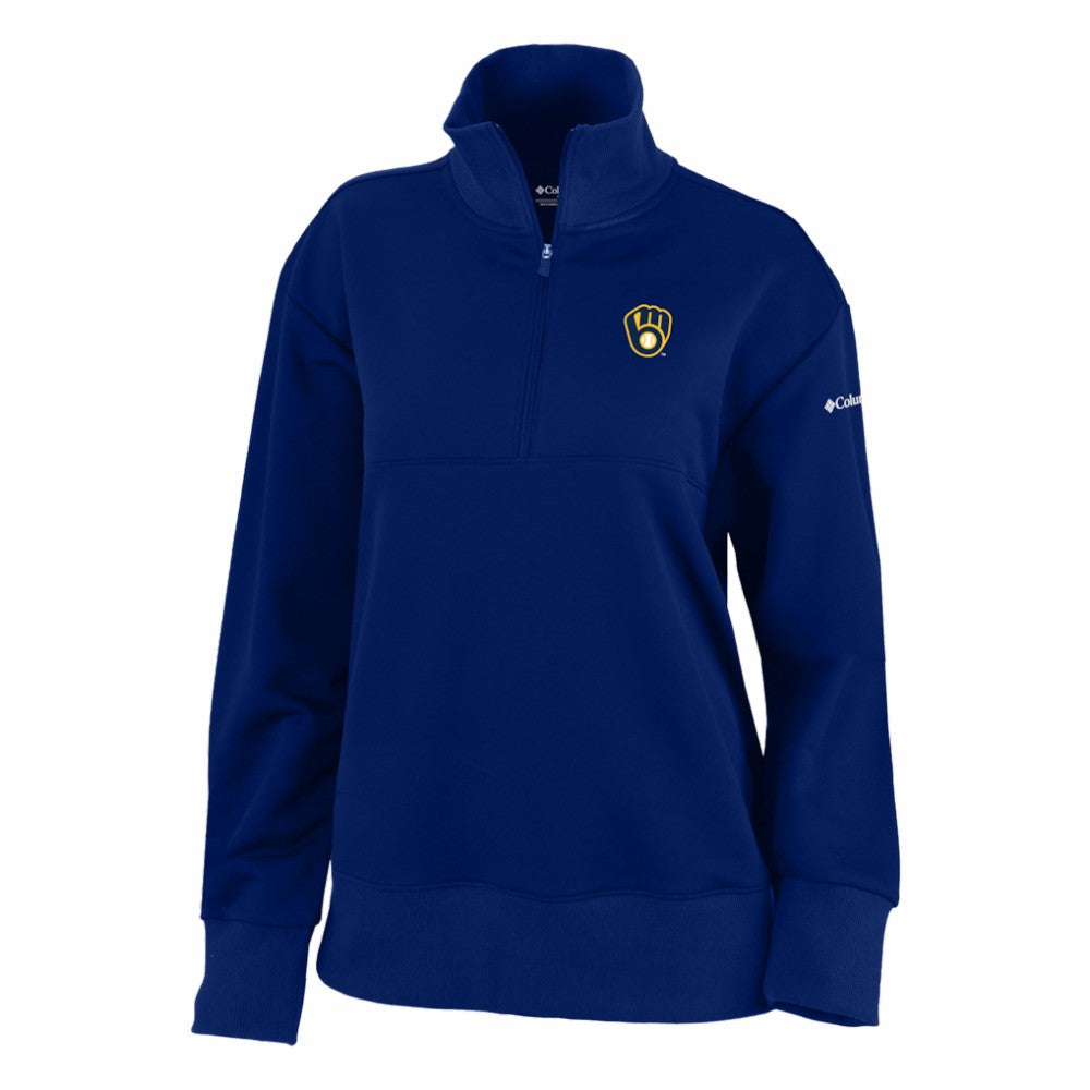Milwaukee Brewers Columbia Women's Birchwood Hills Quarter-Zip Pullover | MLB New