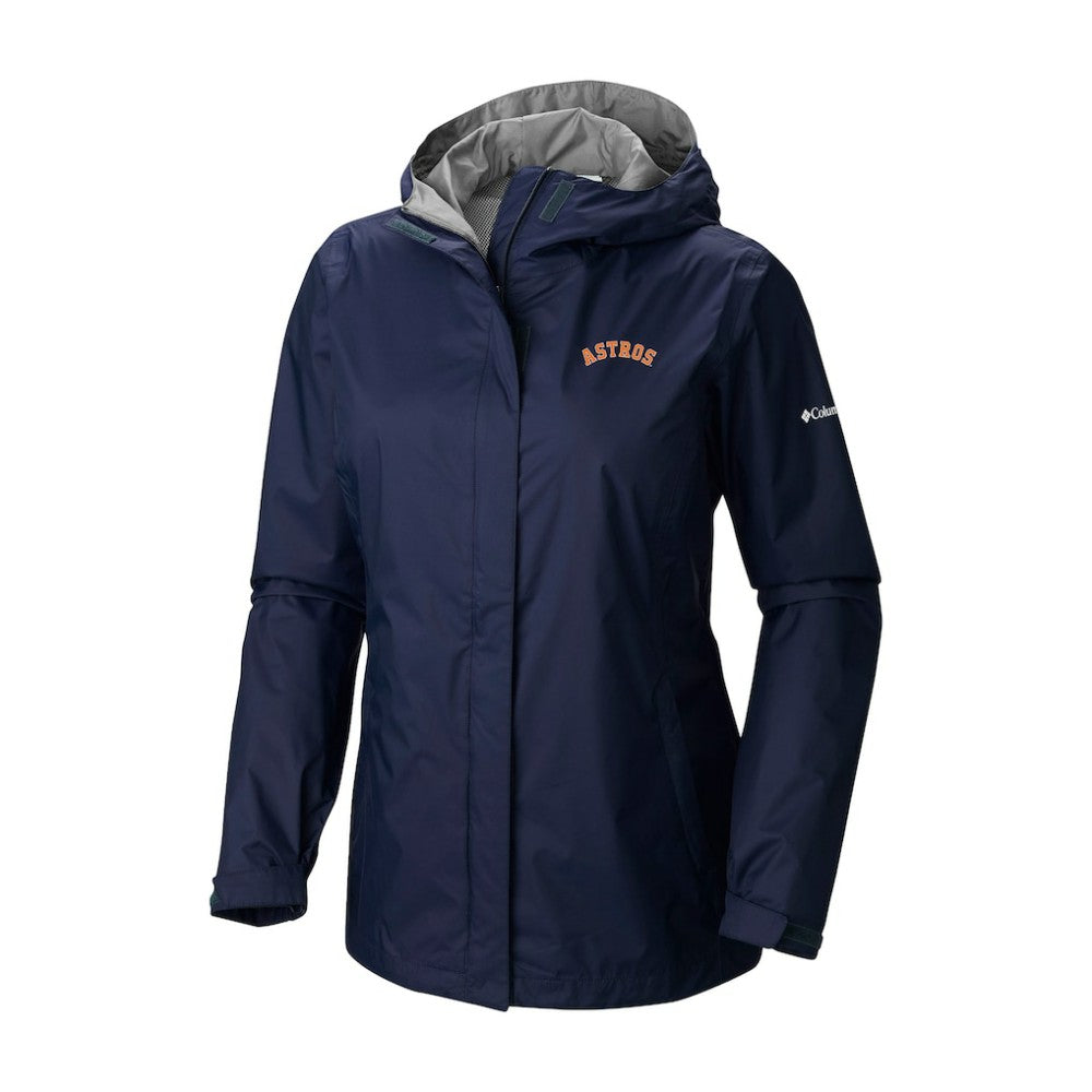 Houston Astros Columbia Women's Arcadia II Omni-Tech Full-Zip Hoodie Rain Jacket | MLB US