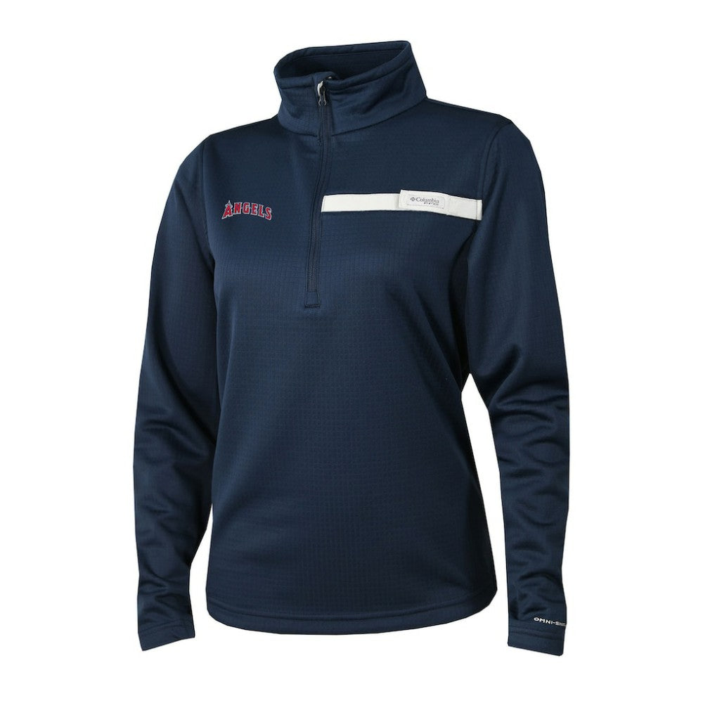 Los Angeles Angels Columbia Women's Skiff Guide Fleece Half-Zip Pullover Jacket | MLB New