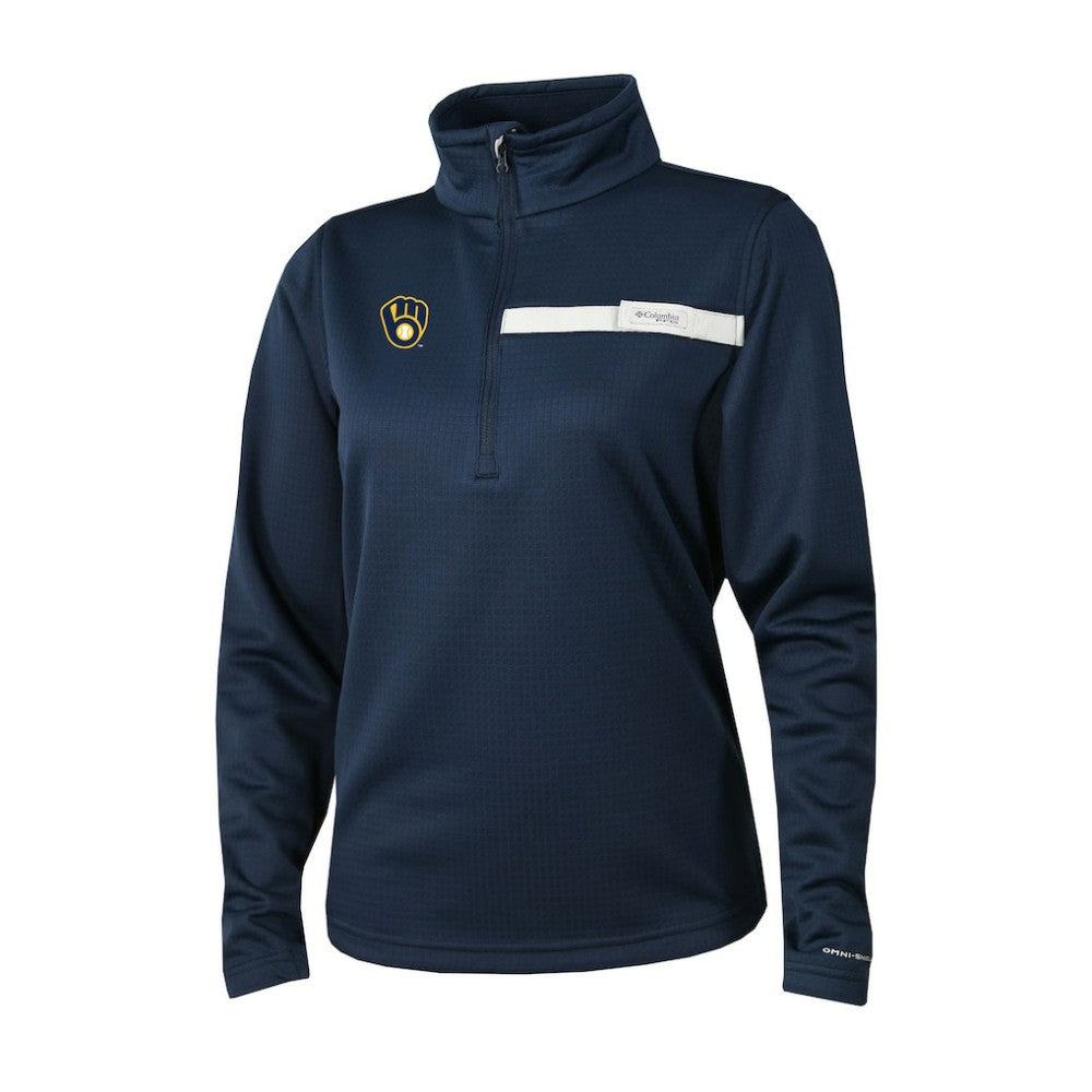 Milwaukee Brewers Columbia Women's Skiff Guide Fleece Half-Zip Pullover Jacket | MLB Online