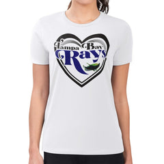 Tampa Bay Rays G-III 4Her by Carl Banks Women's Super-Slim Fit Lightweight Double Heart T-Shirt | MLB Online