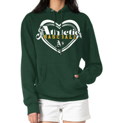 Athletics G-III 4Her by Carl Banks Women's Double Heart Fleece Pullover Hoodie | MLB Discount