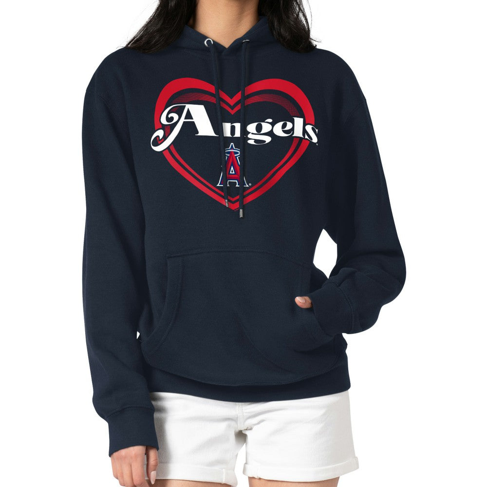 Los Angeles Angels G-III 4Her by Carl Banks Women's Double Heart Fleece Pullover Hoodie | MLB Near me