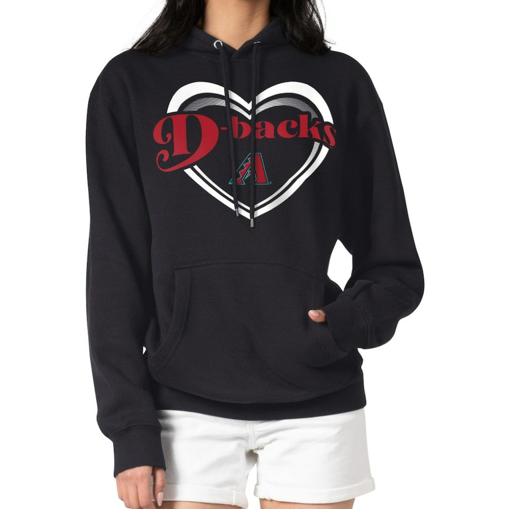 Arizona Diamondbacks G-III 4Her by Carl Banks Women's Double Heart Fleece Pullover Hoodie | MLB Online