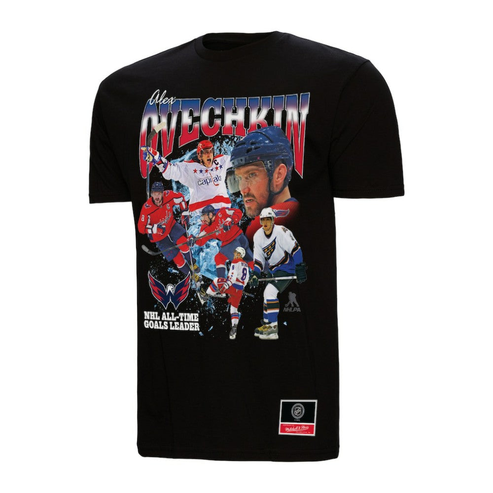 Alexander Ovechkin Washington Capitals Mitchell & Ness NHL All-Time Leading Goal Scorer Graphic T-Shirt Sale