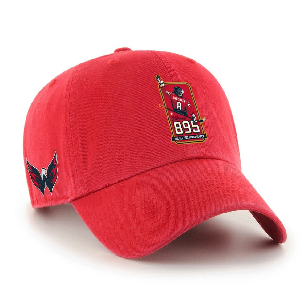 Alexander Ovechkin Washington Capitals '47 895 Most Goals of All Time Clean Up Adjustable Hat Online