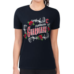 Cleveland Guardians G-III 4Her by Carl Banks Women's Super-Slim Fit Lightweight Retro Roses T-Shirt | MLB Shop