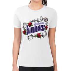 Arizona Diamondbacks G-III 4Her by Carl Banks Women's Super-Slim Fit Lightweight Retro Roses T-Shirt | MLB US