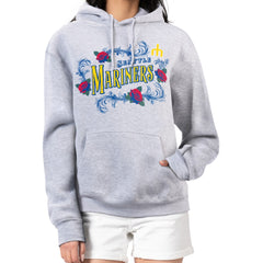 Seattle Mariners G-III 4Her by Carl Banks Women's Retro Roses Fleece Pullover Hoodie | MLB US