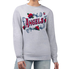 Los Angeles Angels G-III 4Her by Carl Banks Women's Retro Roses Fleece Pullover Sweatshirt | MLB US