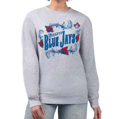 Toronto Blue Jays G-III 4Her by Carl Banks Women's Retro Roses Fleece Pullover Sweatshirt | MLB Outlet