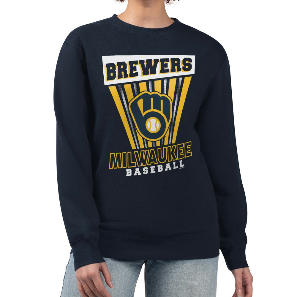 Milwaukee Brewers Starter Women's Poster Print Pullover Sweatshirt | MLB Sale