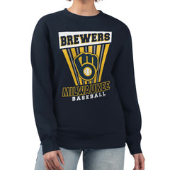 Milwaukee Brewers Starter Women's Poster Print Pullover Sweatshirt | MLB Sale