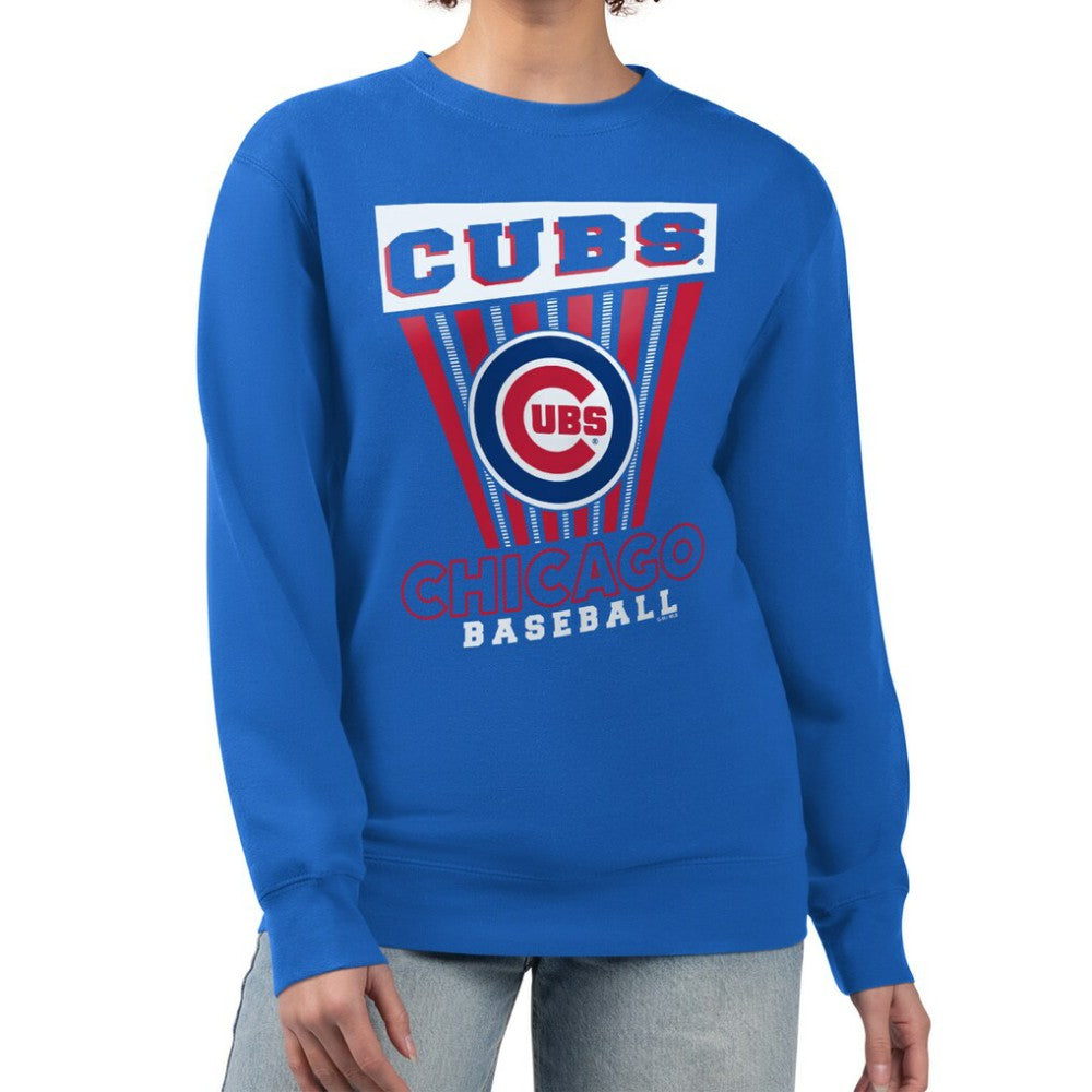 Chicago Cubs Starter Women's Poster Print Pullover Sweatshirt | MLB Sale
