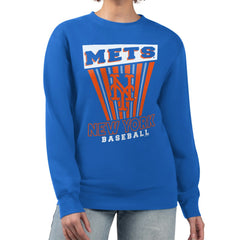 New York Mets Starter Women's Poster Print Pullover Sweatshirt | MLB For sale