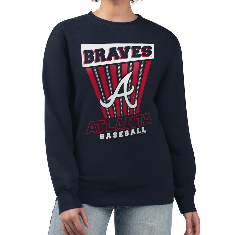Atlanta Braves Starter Women's Poster Print Pullover Sweatshirt | MLB Sale