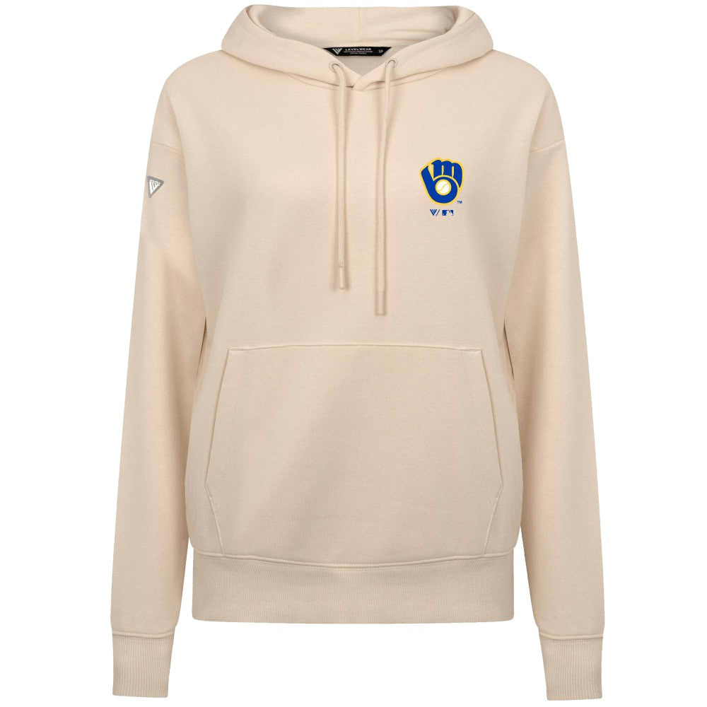 Milwaukee Brewers Levelwear Women's Cooperstown Collection Adorn Core Logo Pullover Hoodie | MLB Near me
