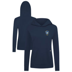Milwaukee Brewers Levelwear Women's Cooperstown Collection Relay Core Logo Pullover Hoodie | MLB Outlet