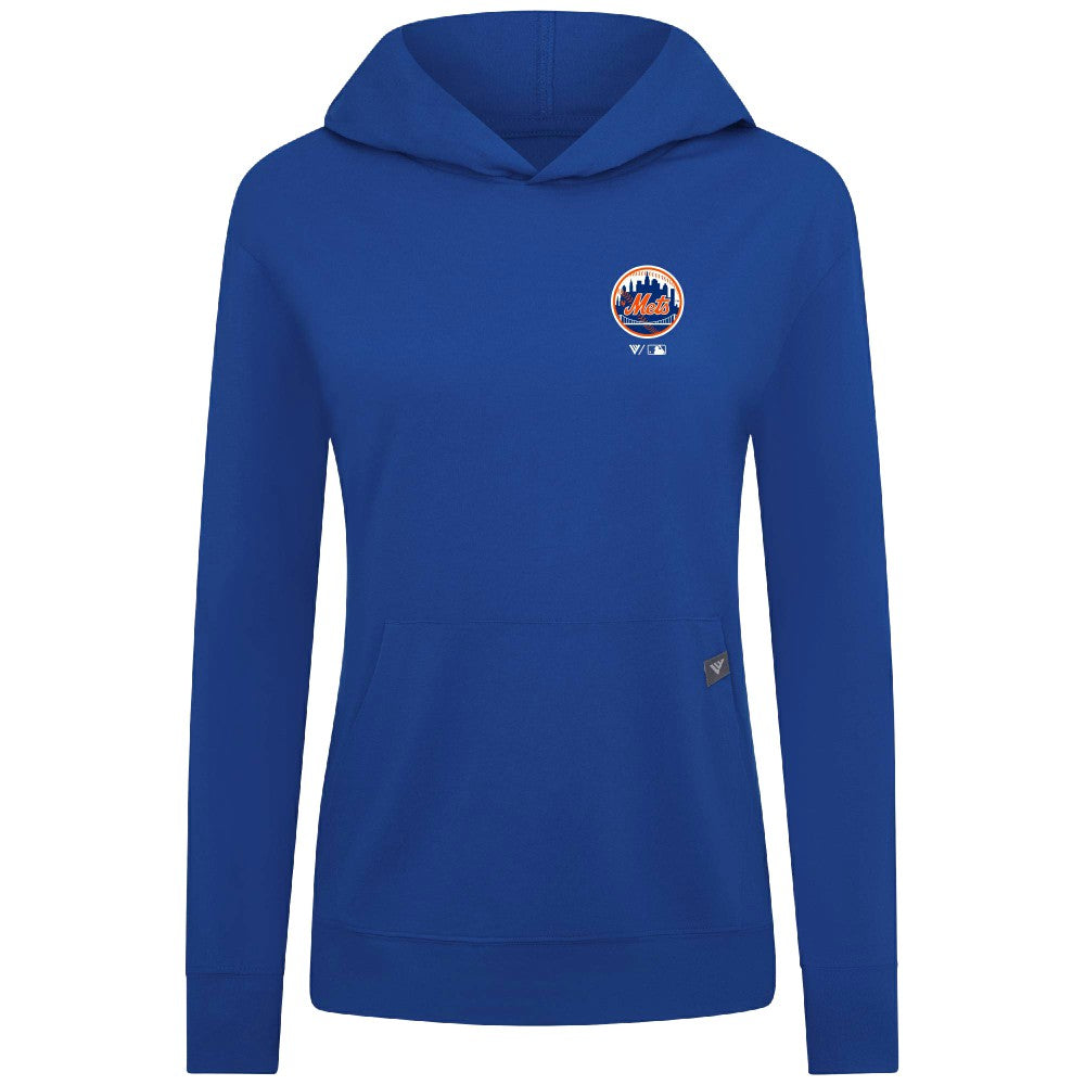New York Mets Levelwear Women's Cooperstown Collection Relay Core Logo Pullover Hoodie | MLB Discount