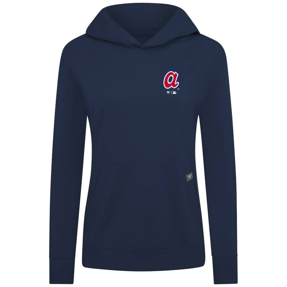 Atlanta Braves Levelwear Women's Cooperstown Collection Relay Core Logo Pullover Hoodie | MLB New
