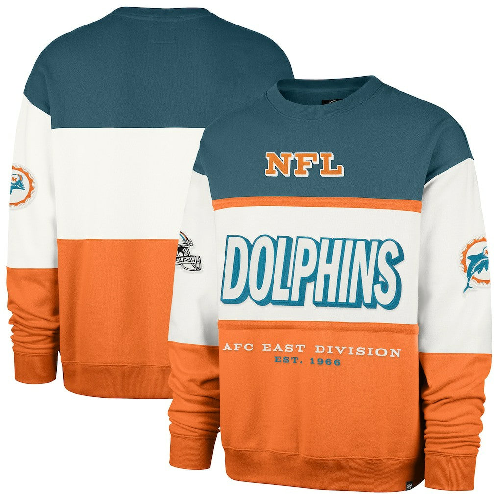 Miami Dolphins 47 brand '47 Throwback Breeze Maximalist Sweatshirt