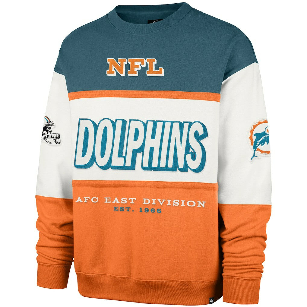 Miami Dolphins 47 brand '47 Throwback Breeze Maximalist Sweatshirt