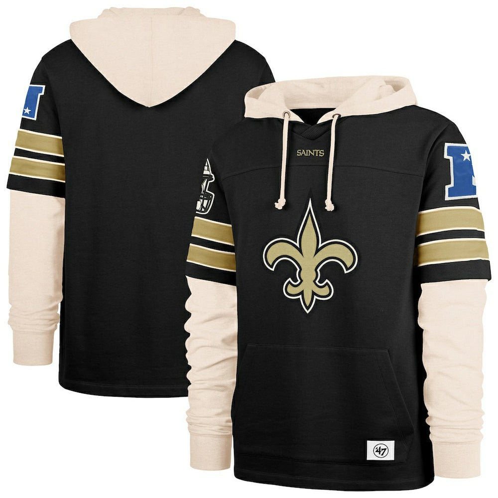 New Orleans Saints 47 brand '47 Split Zone Cornerback Duo Hoodie