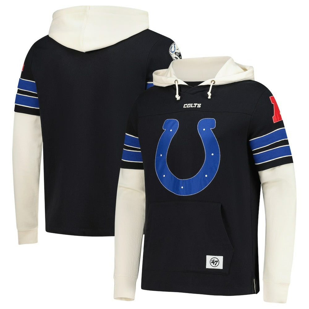 Indianapolis Colts 47 brand '47 Split Zone Cornerback Duo Hoodie