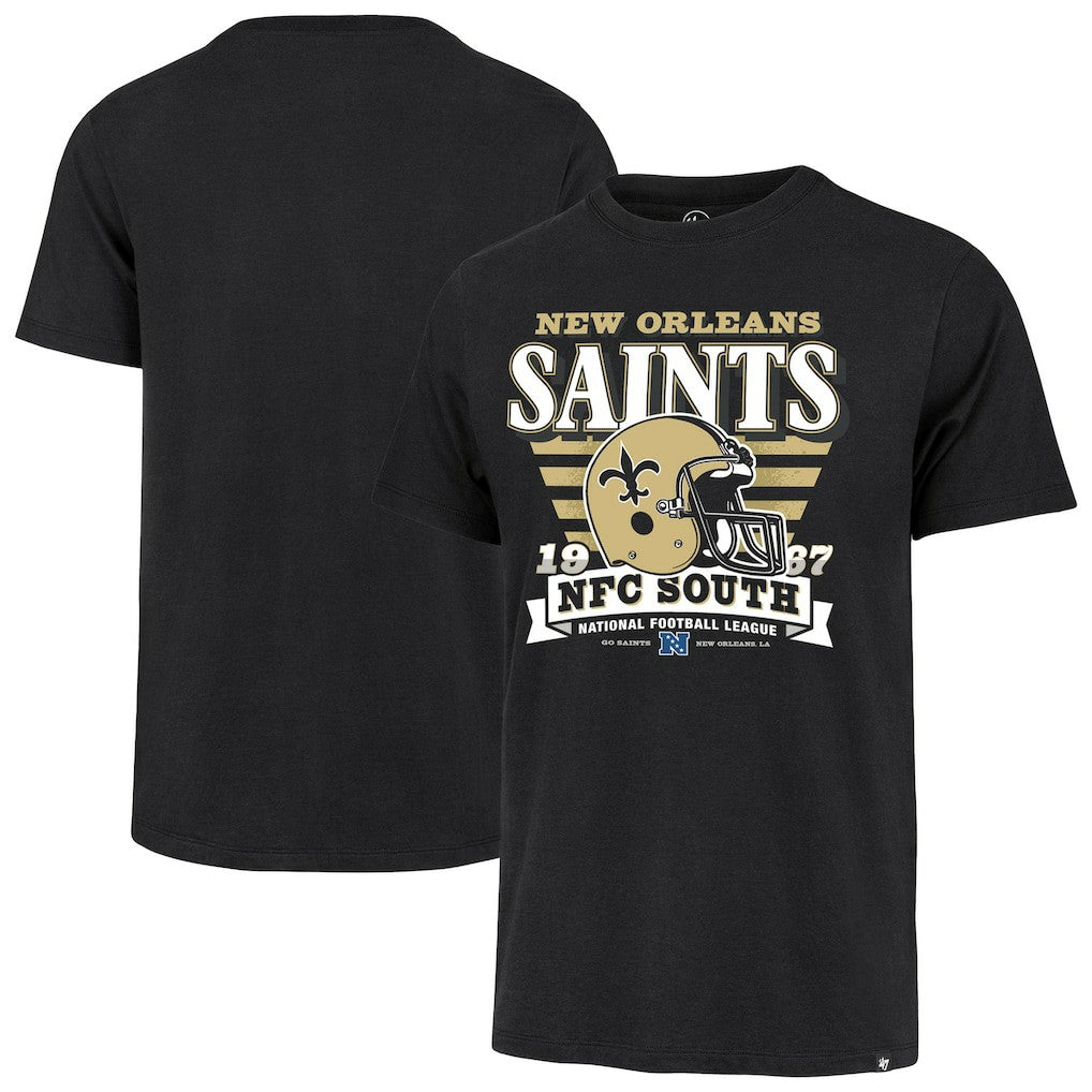 New Orleans Saints 47 brand '47 Stripe Splash Franklin Throwback T-Shirt