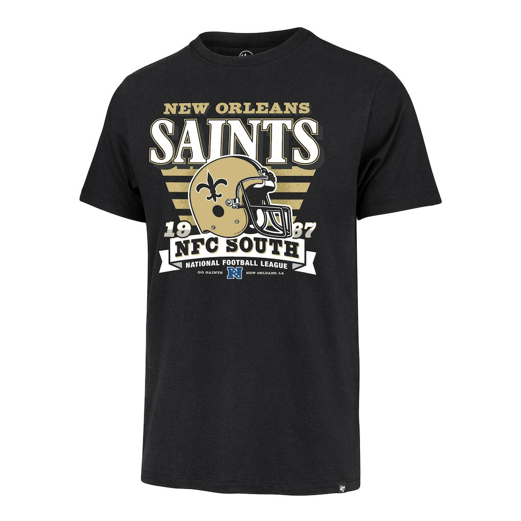 New Orleans Saints 47 brand '47 Stripe Splash Franklin Throwback T-Shirt