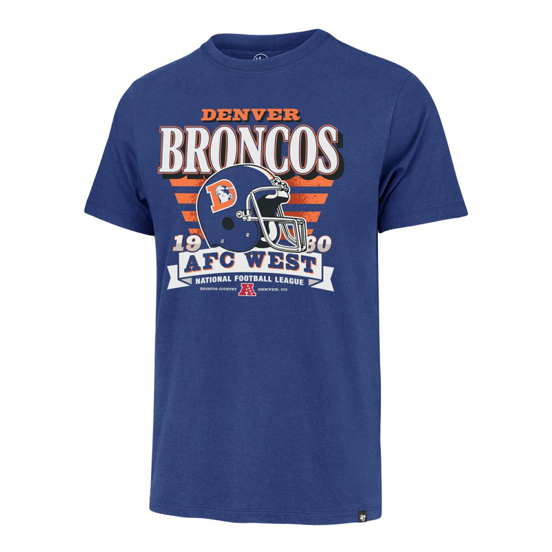 Denver Broncos 47 brand '47 Stripe Splash Franklin Throwback T-Shirt