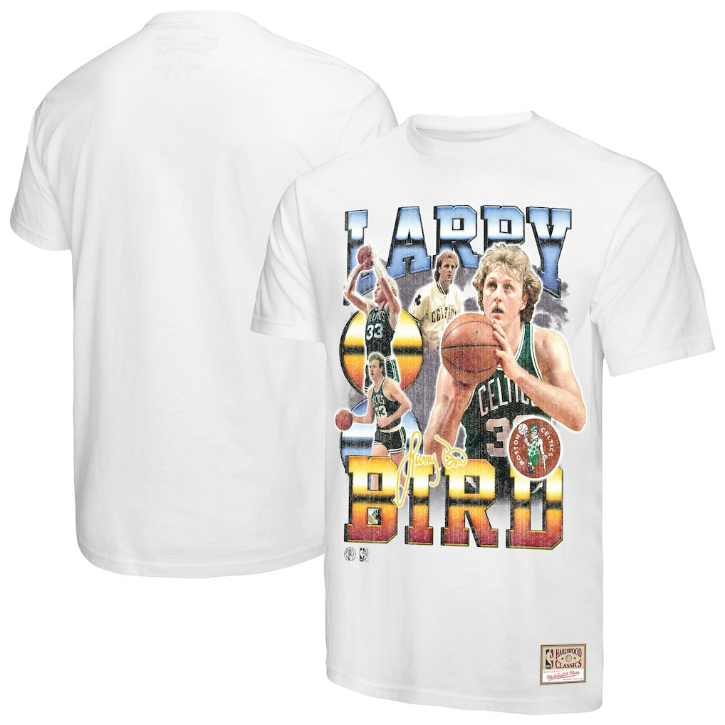 Larry Bird Boston Celtics Commemorative Collage T-Shirt Discount