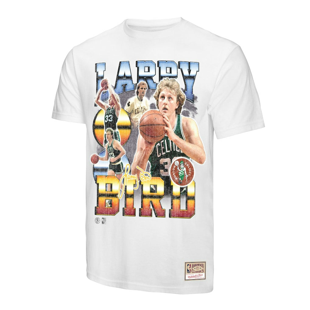 Larry Bird Boston Celtics Commemorative Collage T-Shirt Discount
