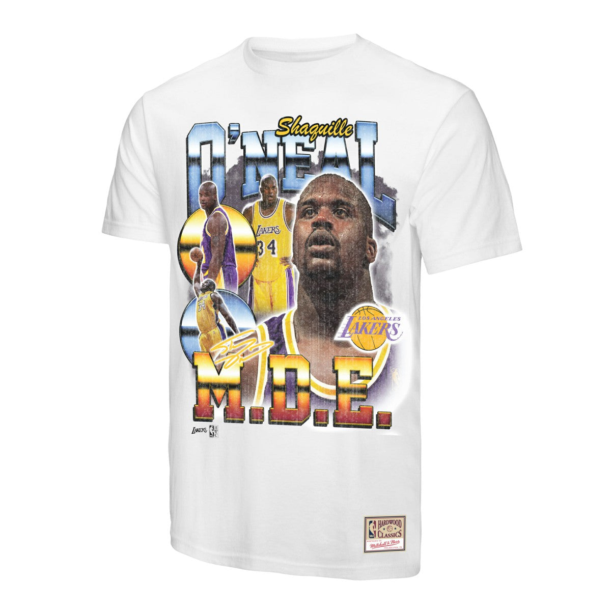 Shaquille O'Neal Los Angeles Lakers Commemorative Collage T-Shirt On Sale