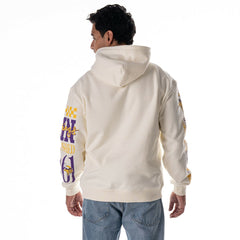 Minnesota Vikings  The Wild Collective Unisex Stacked Graphic Sleeve Fleece Hoodie