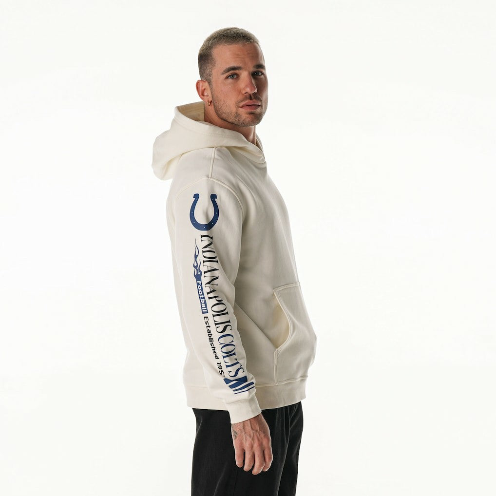Indianapolis Colts  The Wild Collective Unisex Stacked Graphic Sleeve Fleece Hoodie