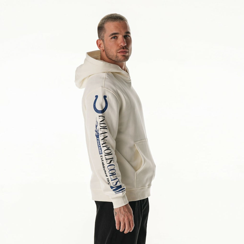 Indianapolis Colts  The Wild Collective Unisex Stacked Graphic Sleeve Fleece Hoodie